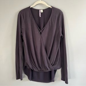 Alya Hi-Low Wrap Long Sleeve Top